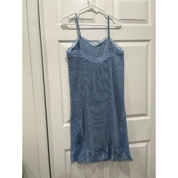 Free People Margot Slip Dress Set- 2 Dresses- Blue Polka Dot NWT - Picture 13 of 16